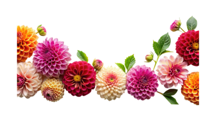 Beautiful arrangement of dahlias in various colors creating a stunning floral display
