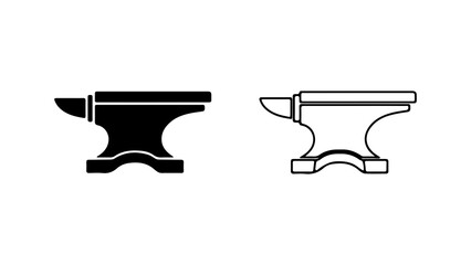 Anvil icon set with transparent background