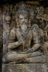 “Ancient Shiva Relief at Prambanan Temple – Sacred Hindu Stone Carving of Java”