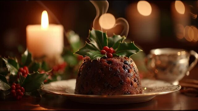 Christmas Pudding With Holly Top Soft