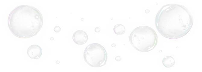 Soap, bubble, transparent, color, air — realistic PNG bubble with glossy finish.