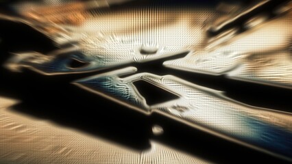 Abstract digital distortion background creating wave patterns