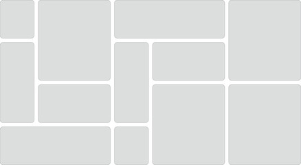 Vector art of minimalist gray layout with rounded corners