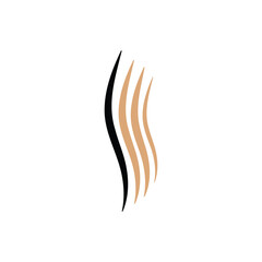Blonde hair icon design template isolated