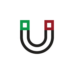 Magnet icon design template isolated