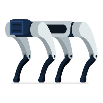 Innovative AI quadruped robot isolated