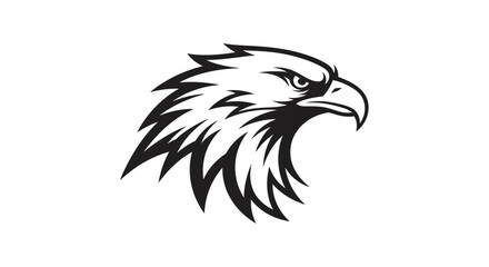 Fototapeta premium Bold Eagle Head in Vector Powerful and Majestic Symbol for Branding and Design Concepts
