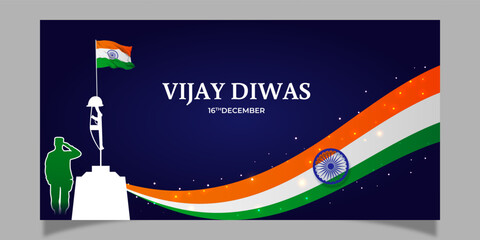Vector illustration of Vijay Diwas social media template
