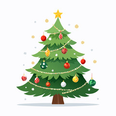 Obraz premium Christmas tree vector illustration