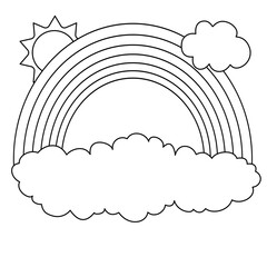 rainbow doodle for illustration