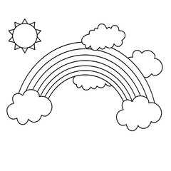rainbow doodle for illustration