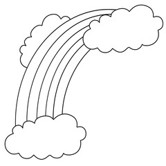 rainbow doodle for illustration
