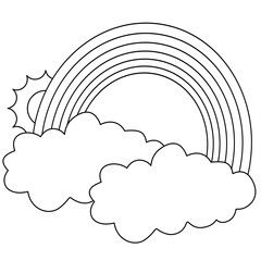 rainbow doodle for illustration