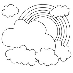 rainbow doodle for illustration