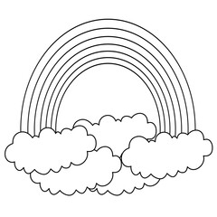 rainbow doodle for illustration