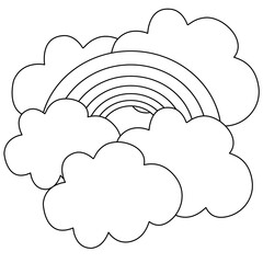 rainbow doodle for illustration