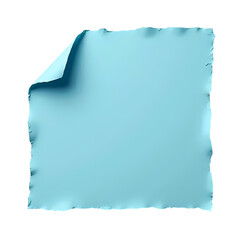 Obraz premium Torn piece of blank blue paper isolated on transparent background