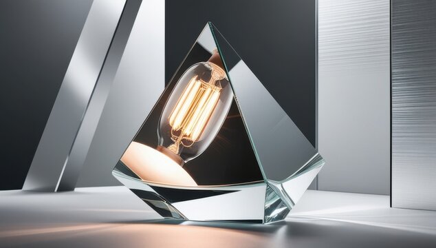 3D Render of Transparent Glass Spheres Arranged in a Perfect Row