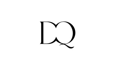 DQ initial letters logo or DQ monogram logo
