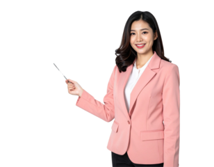Manager Explaining Business Strategy to Team – Office Presentation PNG