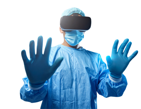 Virtual Surgery Simulation – Futuristic Medical Training PNG - Powered by Adobe