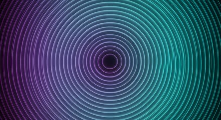 Naklejka premium Abstract Hypnotic Circles with Gradient Blue and Purple Hue