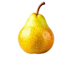 Whole Fresh Pear, Front View, Transparent Background