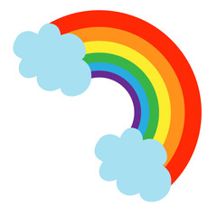 rainbow doodle for illustration