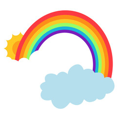 rainbow doodle for illustration