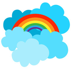 rainbow doodle for illustration