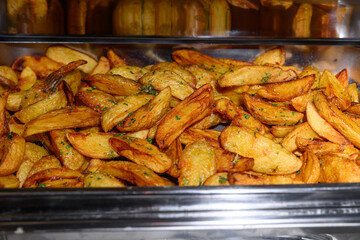 Spicy Potato Wedges are an easy side dish for burgers.