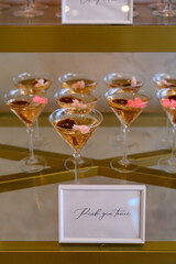 Refreshing summer iced drink. Pink gin tonic cold cocktail.