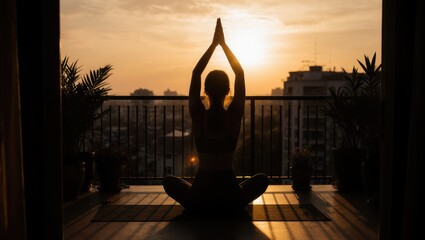 Sunset Yoga Silhouette for Menopause Balance