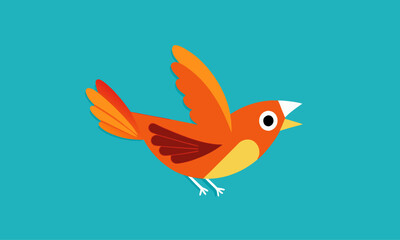 Cute Cartoon Bird Illustration for Nature and Wildlife Concepts