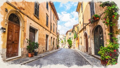 Obraz premium street in the old town of jerusalem