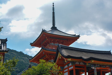 Fototapeta premium Japnese temple Kiyomizu at Kyoto, a UNESCO World Heritage Site