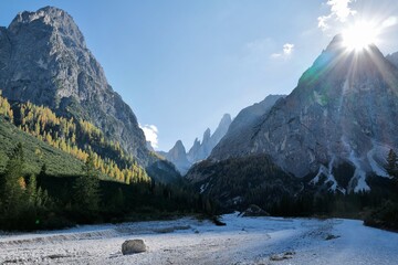 valley surrounded with mountains