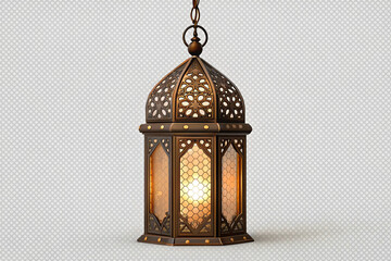 Arabic Ramadan Lantern isolated .Decoration lamp cut out