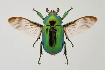 Explore the beauty of a vibrant green beetle macro shot insect photography