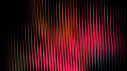 Abstract red and pink vertical lines create a dynamic textured background with depth and glow