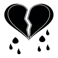 Breakup Day black color design, solid white background (4).eps