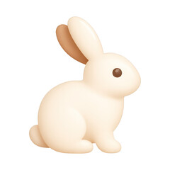 Obraz premium PNG Cute 3D rabbit illustration