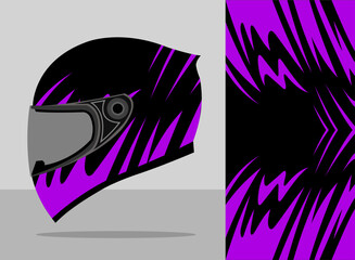 helmet wrap design with purple color theme