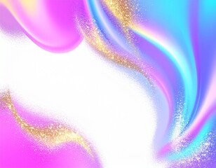 Generated image　パステルとゴールドの輝くフローアート