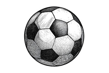 Dramatic artistic rendering of a soccer ball, perfect for sports blogs, team websites, or athletic event promotions with its classic design and bold style