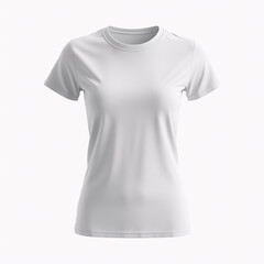 Simple White T-Shirt Mockup Isolated on Invisible Mannequin With Blank Background for Clothing Design, Branding, and E-Commerce Presentation Template Fashion Showcase Design Print Display