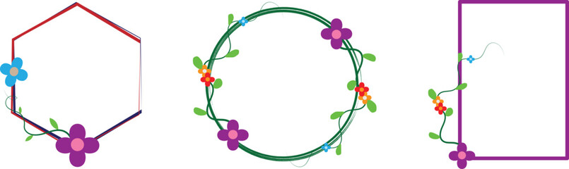 abstract colorful circle frame background with splashes 