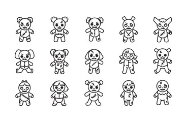 Fototapeta premium Black Magic Icons Set – Witchcraft, Spells & Mystic Symbols, Generative Ai