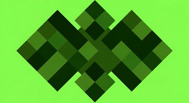 Abstract Green Geometric Design.