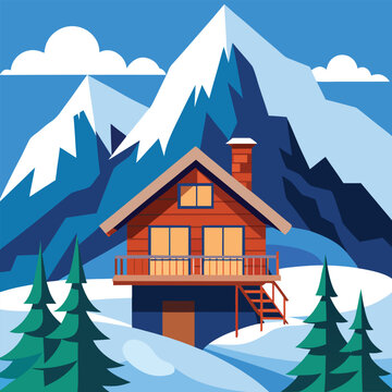 a swiss chalet style alpine treehouse covered in s (1).eps